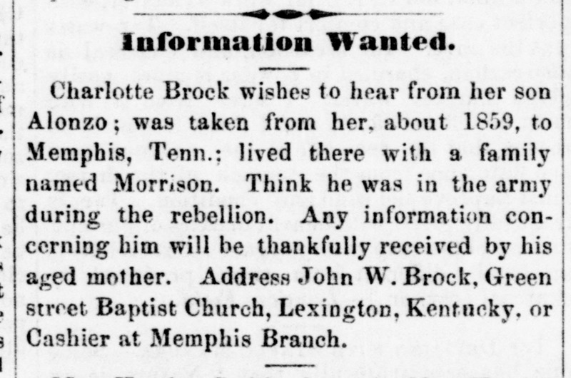 Charlotte Brock searching for her son Alonzo Brock