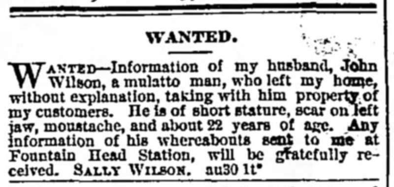 Sally Wilson searching for her husband John Wilson