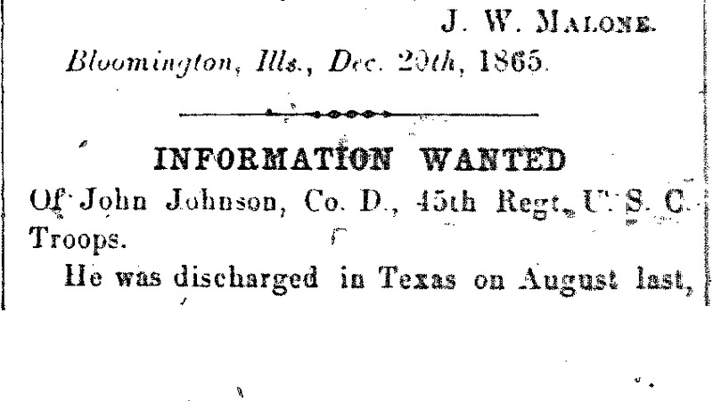 Catherine Johnson searching for her husband John Johnson