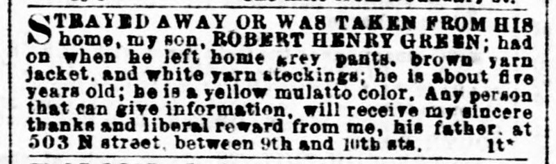 Unnamed father searching for his son Robert Henry Green