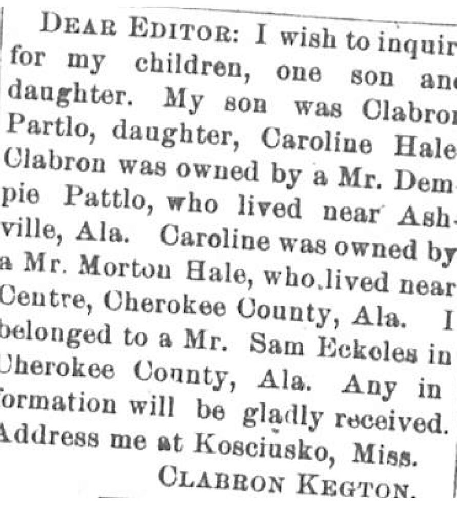 Clabron Kegton searching for his children Clabron Partlo and Caroline Hale