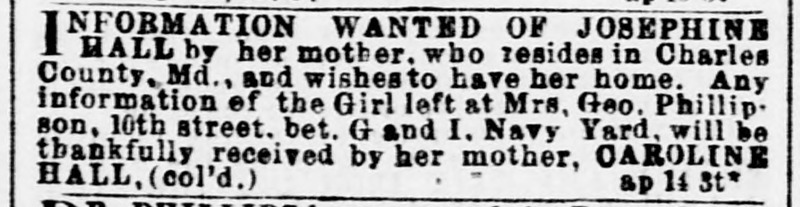 Caroline Hall searching for her daughter Josephine Hall