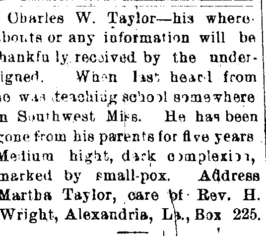 Martha Taylor searching for her son Charles Taylor