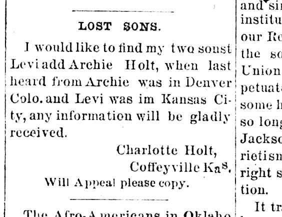 Charlotte Holt searching for her two sons Levi and Archie Holt