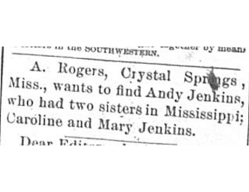 A. Rogers searching for Andy Jenkins