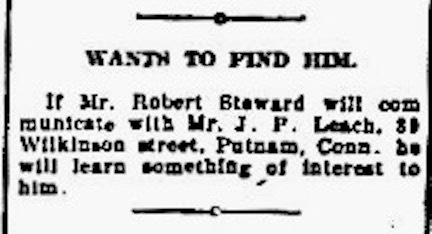 Mr. J.P. Leach looking for Mr. Robert Steward