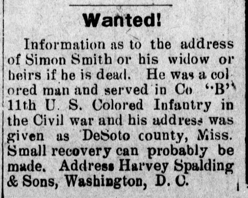 Harvey Spalding &amp; Sons searching for Simon Smith or his heirs