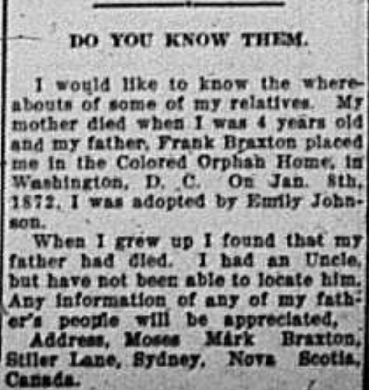 Moses Mark Braxton searching for his father Frank Braxton&#039;s people