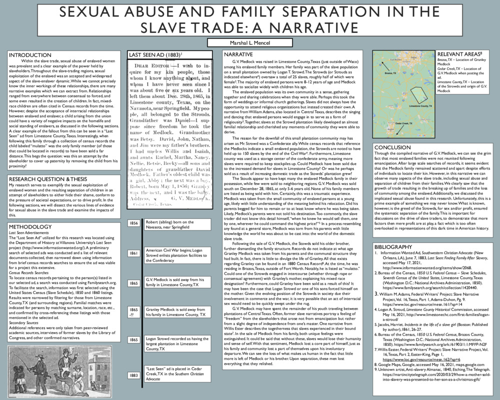 Sexual Abuse and Family Separation in the Slave Trade: A Narrative