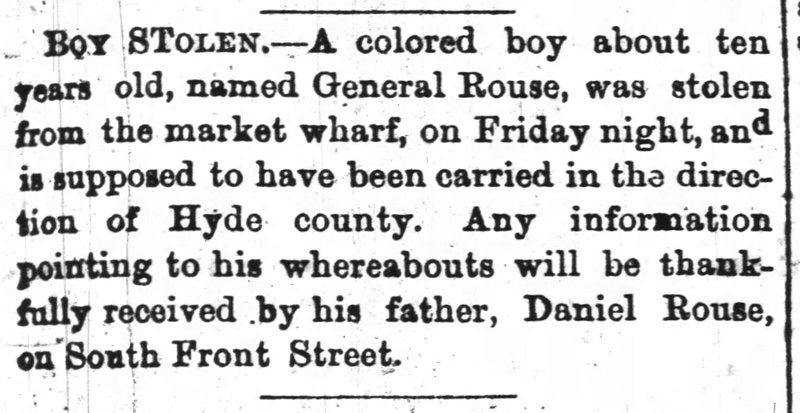 Daniel Rouse searching for his son General Rouse (two ads)