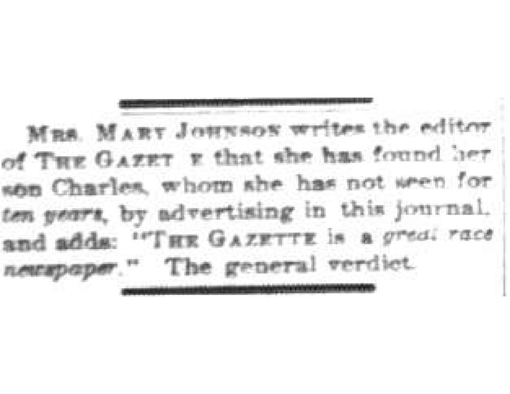 Mary Johnson found her son Charles Jackson