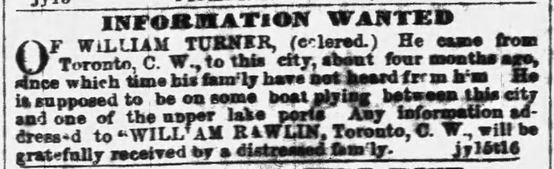 William Rawlin searching for William Turner 