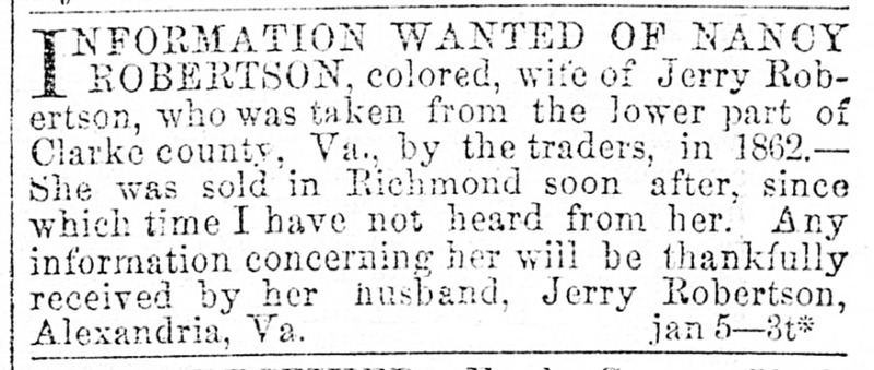 Jerry Robertson searching for his wife Nancy Robertson