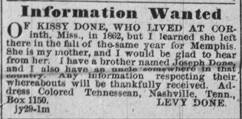 Levy Done searching for his mother Kissy Done, brother Joseph Done, and an unnamed uncle