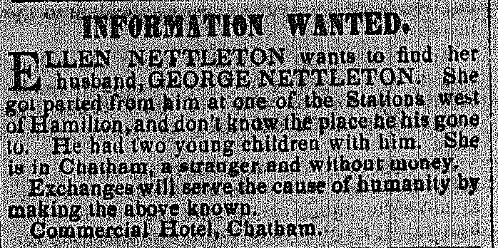 Ellen Nettleton searching for her husband George Nettleton