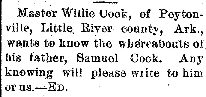 Willie Cook searching for his father Samuel Cook