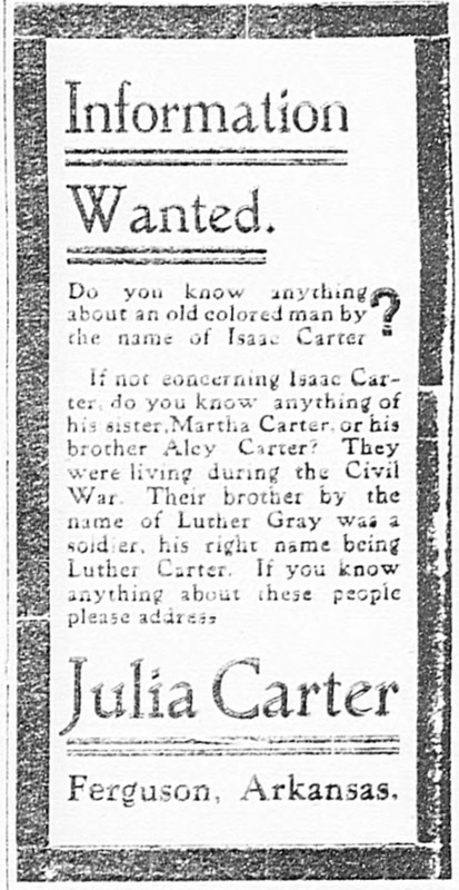 Julia Carter searching for Carter family