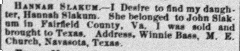 Winnie Bass searching for her daughter Hannah Slakum