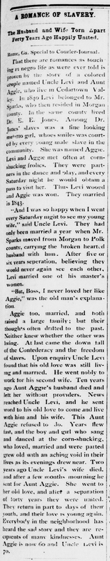 &quot;Uncle Levi&quot; and &quot;Aunt Aggie&quot; reunited and remarried after 40 years