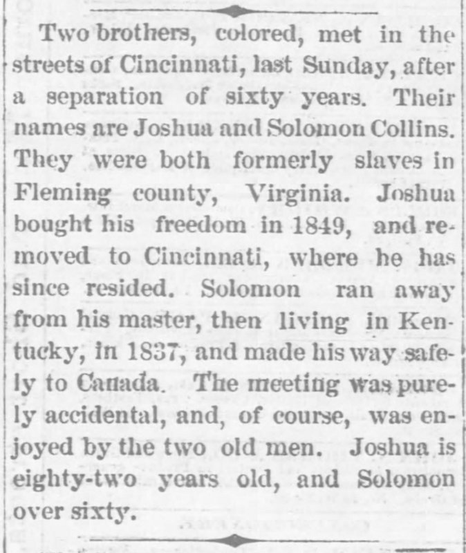 Brothers Joshua Collins and Solomon Collins meet in Cincinnati after decades-long separation 