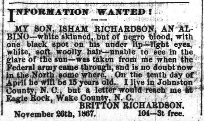 Britton Richardson seeking their son Isham Richardson 