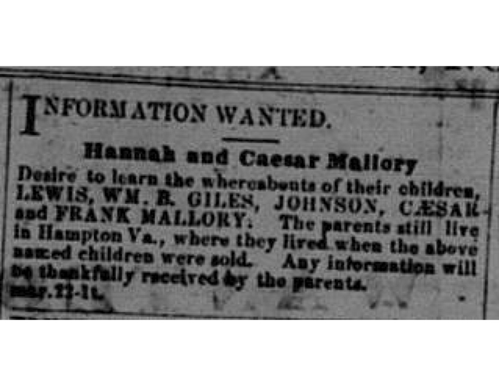 Hannah and Caesar Mallory are searching for their children.