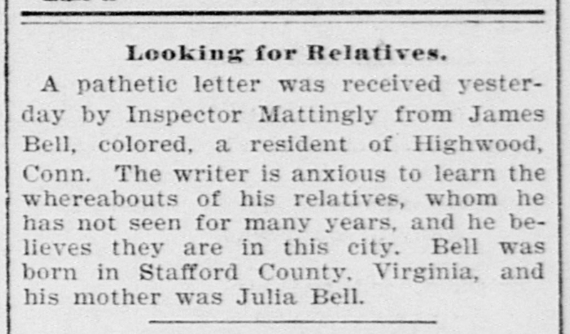 James Bell is searching for his mother Julia Bell