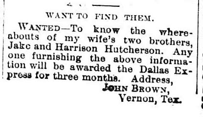 John Brown searching for brothers-in-law Jake and Harrison Hutcherson