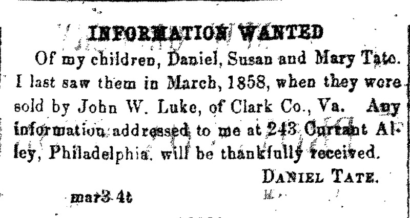 Daniel Tate searching for his children Daniel, Susan, and Mary Tate