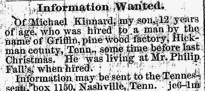 An unnamed parent searching for their son Michael Kinnard