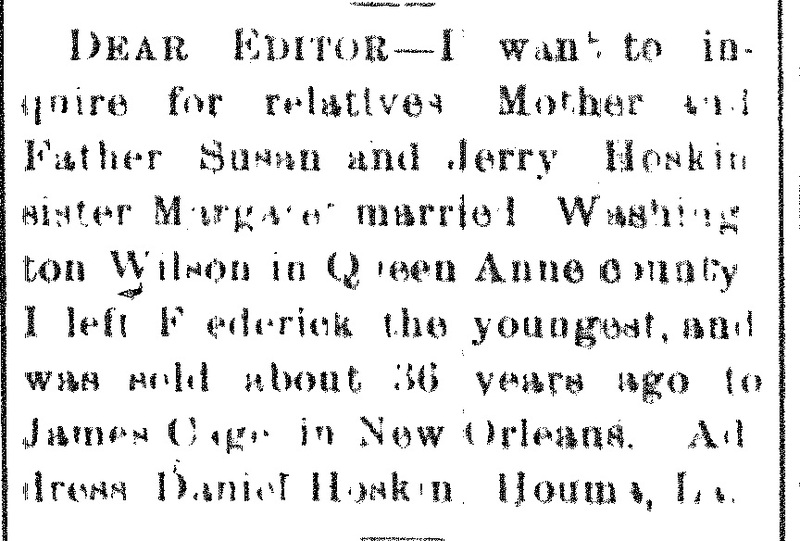 Daniel Hoskin searching for his parents Susan and Jerry Hoskin and siblings Margaret and Frederick