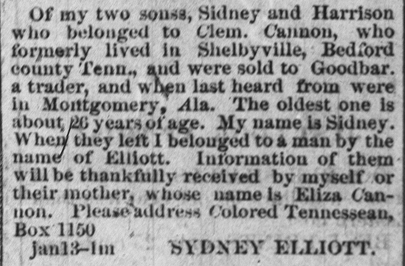 Sydney Elliot and Eliza Cannon are searching for Sidney and Harrison